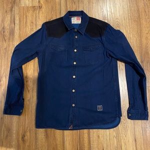 Mens scotch and soda denim western style shirt. Size Large.
